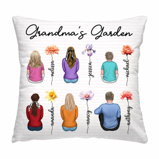 Personalized Gift For Grandma’s Garden Pillow