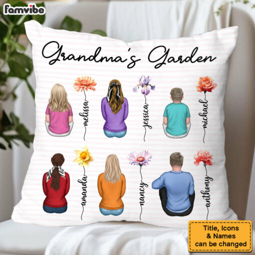 Personalized Gift For Grandma’s Garden Pillow