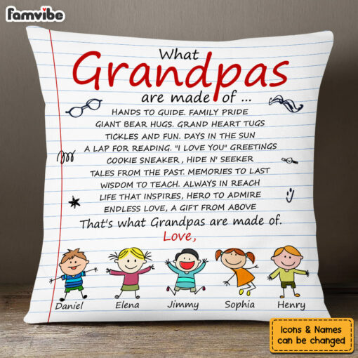 Personalized Gift For Grandpas Are Made Of Pillow