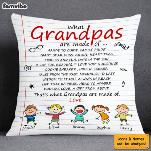 Personalized Gift For Grandpas Are Made Of Pillow