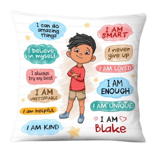 Personalized Gift For Grandson Affirmation For Kids Pillow