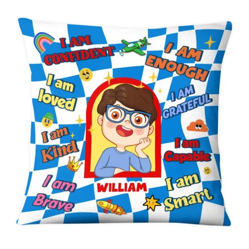 Personalized Gift For Grandson Affirmation Pillow