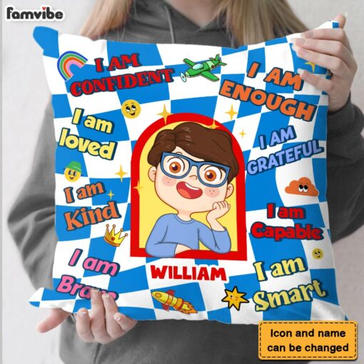 Personalized Gift For Grandson Affirmation Pillow