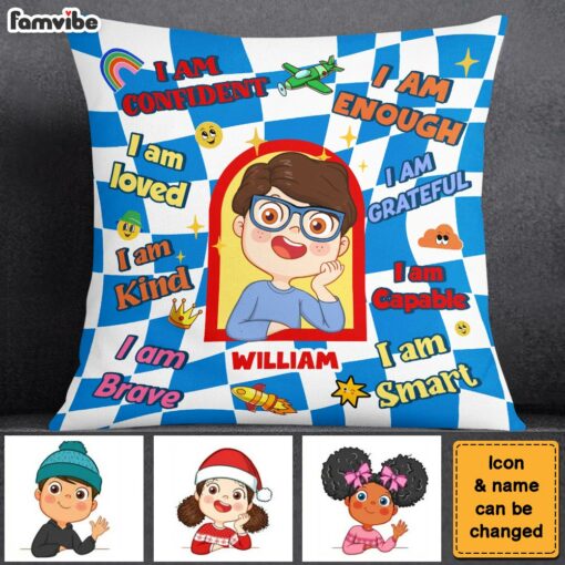 Personalized Gift For Grandson Affirmation Pillow