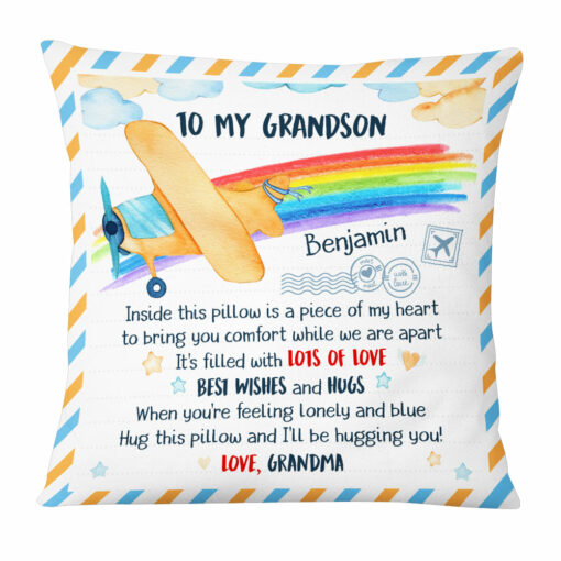 Personalized Gift For Grandson Airplane Or Car Inside This Pillow