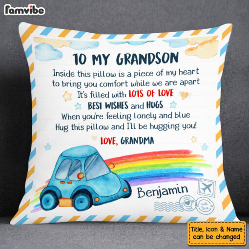 Personalized Gift For Grandson Airplane Or Car Inside This Pillow