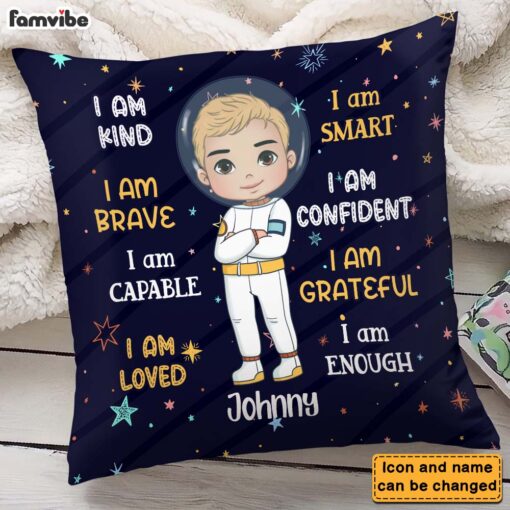 Personalized Gift For Grandson Astronaut I Am Kind Pillow