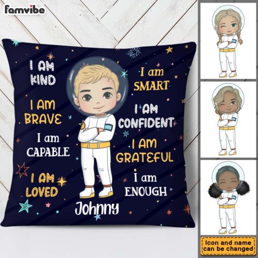 Personalized Gift For Grandson Astronaut I Am Kind Pillow