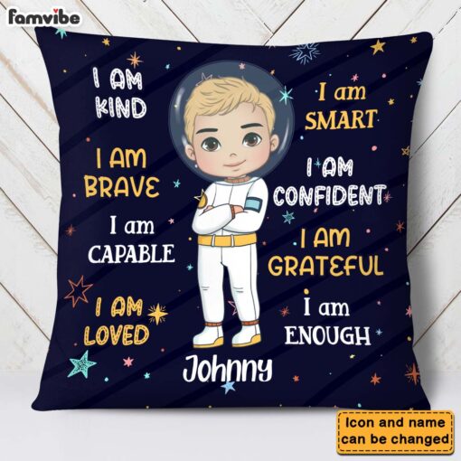 Personalized Gift For Grandson Astronaut I Am Kind Pillow