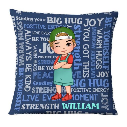 Personalized Gift For Grandson Big Hug Pillow