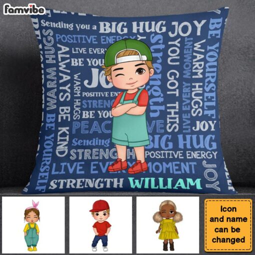 Personalized Gift For Grandson Big Hug Pillow