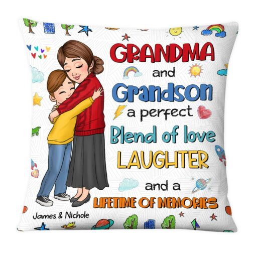 Personalized Gift For Grandson Blend Of Love Pillow