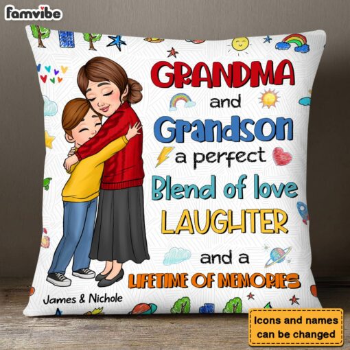 Personalized Gift For Grandson Blend Of Love Pillow