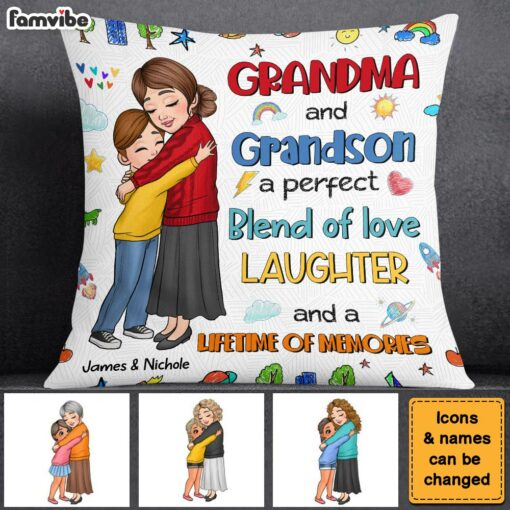 Personalized Gift For Grandson Blend Of Love Pillow