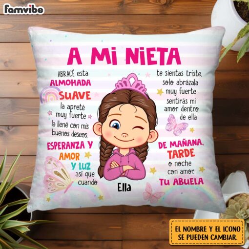 Personalized Gift For Grandson Construction Spanish Pillow