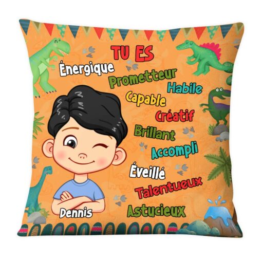 Personalized Gift For Grandson Dinosaur Theme French Pillow