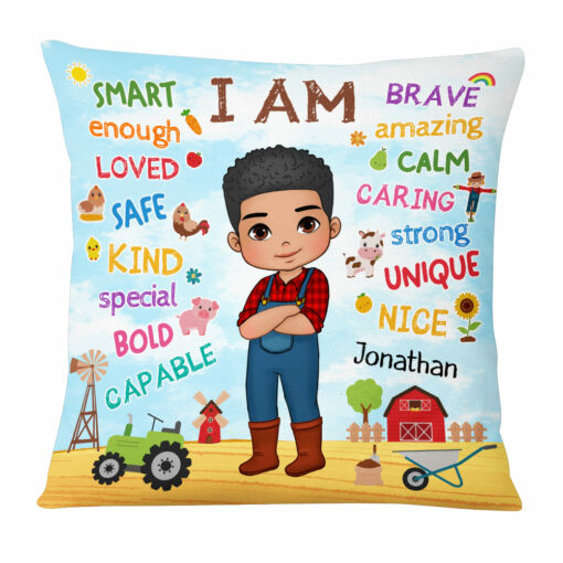 Personalized Gift For Grandson Farmer Life Pillow