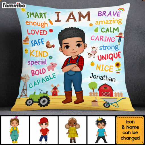 Personalized Gift For Grandson Farmer Life Pillow