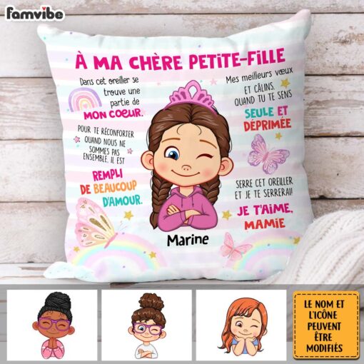 Personalized Gift For Grandson French Construction Pillow