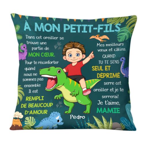 Personalized Gift For Grandson French Hug This Pillow