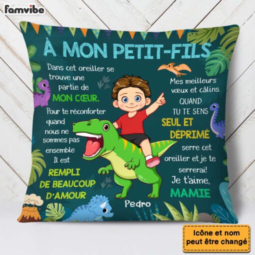 Personalized Gift For Grandson French Hug This Pillow