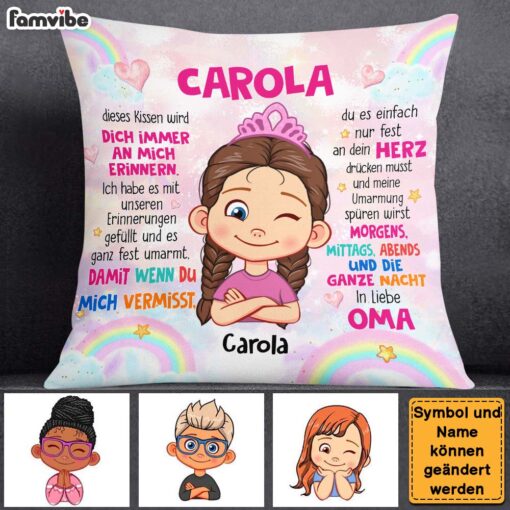 Personalized Gift For Grandson German Pillow