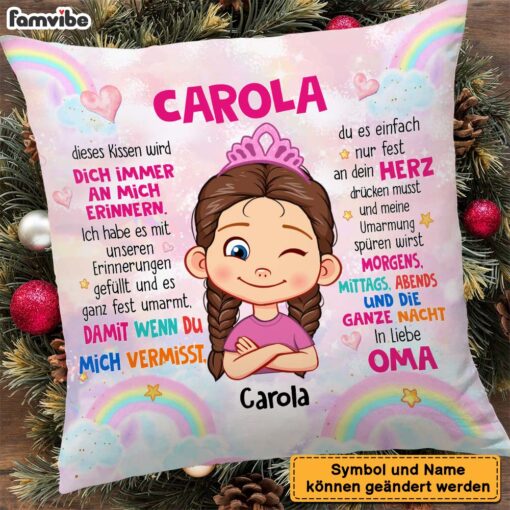 Personalized Gift For Grandson German Pillow