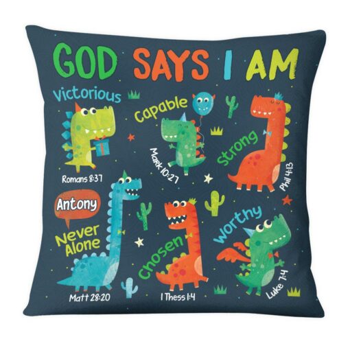 Personalized Gift For Grandson God Says I Am Pillow