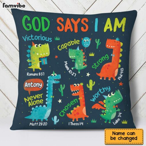 Personalized Gift For Grandson God Says I Am Pillow