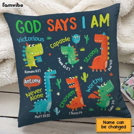 Personalized Gift For Grandson God Says I Am Pillow