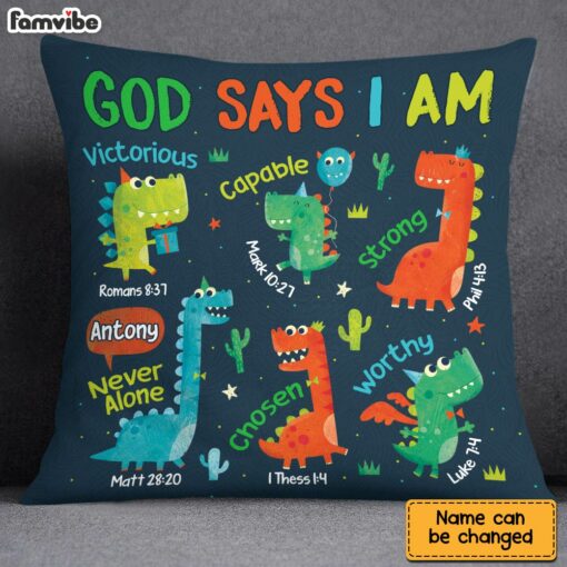 Personalized Gift For Grandson God Says I Am Pillow