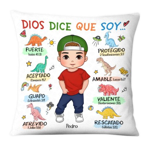 Personalized Gift For Grandson God Says I Am Spanish Pillow