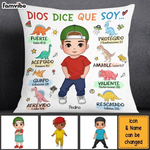 Personalized Gift For Grandson God Says I Am Spanish Pillow