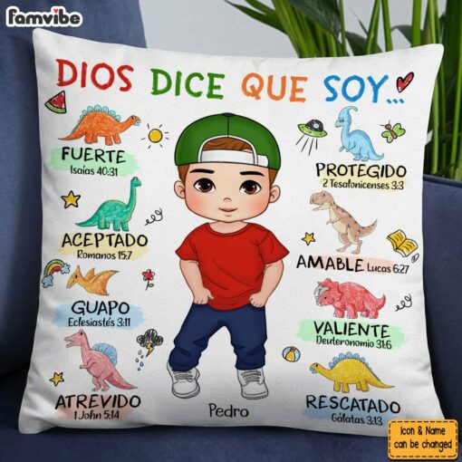 Personalized Gift For Grandson God Says I Am Spanish Pillow