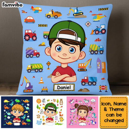 Personalized Gift For Grandson Granddaughter Background Custom Pillow