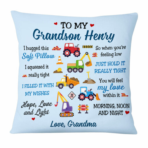 Personalized Gift For Grandson Granddaughter Custom Theme Pillow