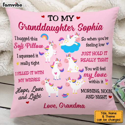 Personalized Gift For Grandson Granddaughter Custom Theme Pillow