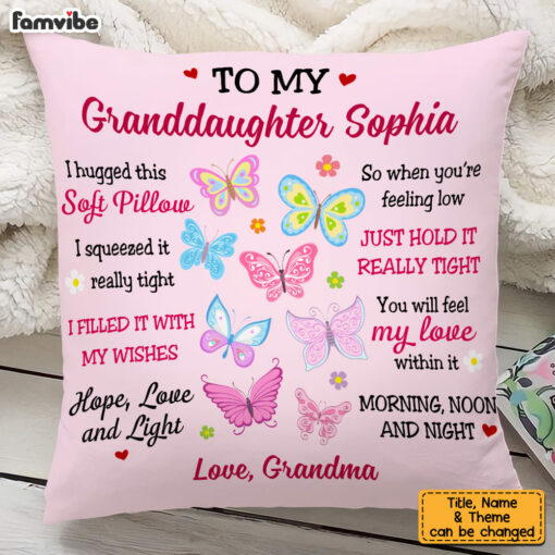 Personalized Gift For Grandson Granddaughter Custom Theme Pillow