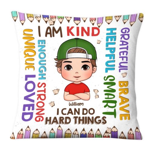 Personalized Gift For Grandson I Am Kind Affirmation Pillow