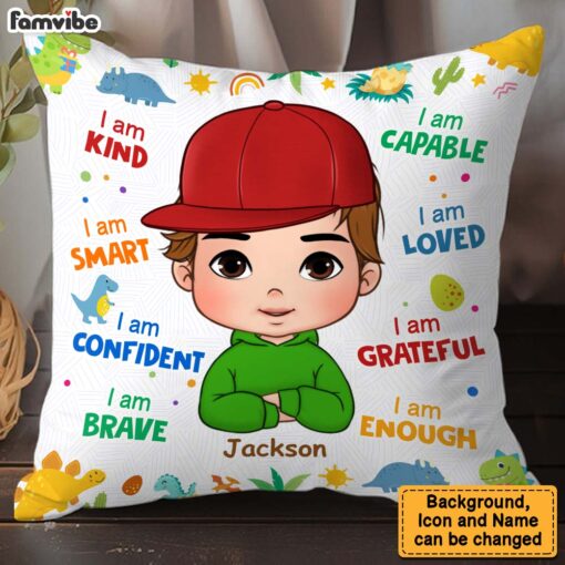 Personalized Gift For Grandson I Am Kind Pillow