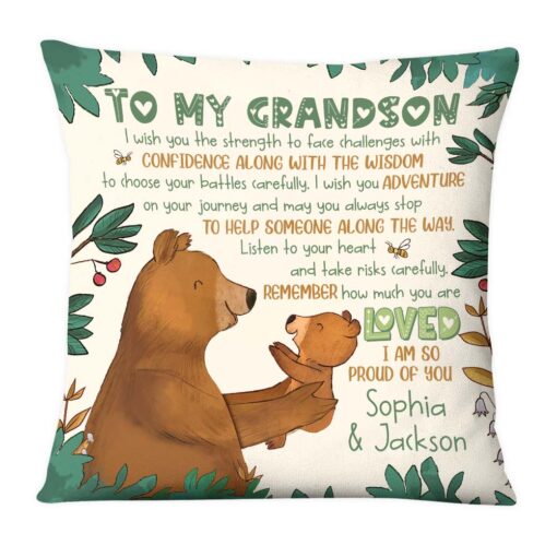 Personalized Gift For Grandson I Wish You The Strength Pillow