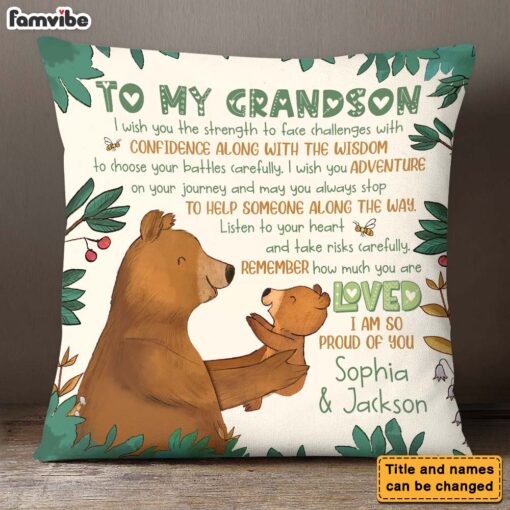 Personalized Gift For Grandson I Wish You The Strength Pillow