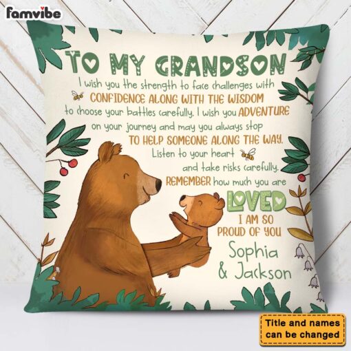 Personalized Gift For Grandson I Wish You The Strength Pillow