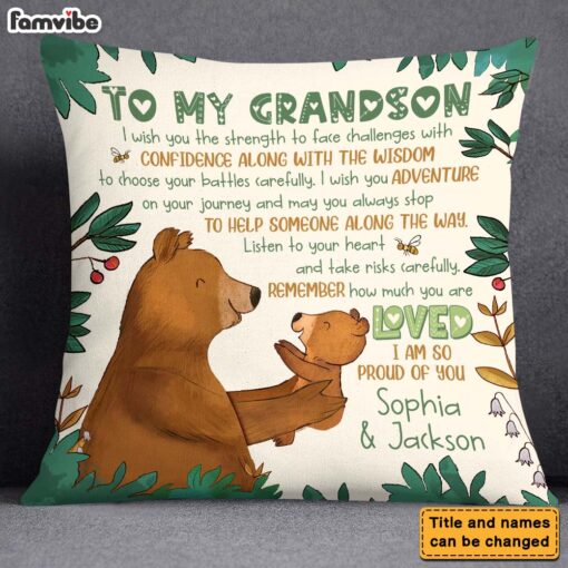 Personalized Gift For Grandson I Wish You The Strength Pillow