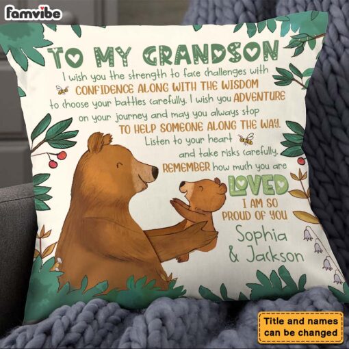 Personalized Gift For Grandson I Wish You The Strength Pillow