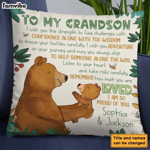 Personalized Gift For Grandson I Wish You The Strength Pillow