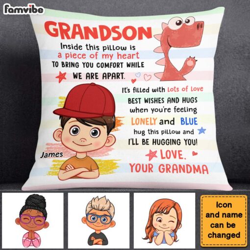 Personalized Gift For Grandson Inside This Pillow