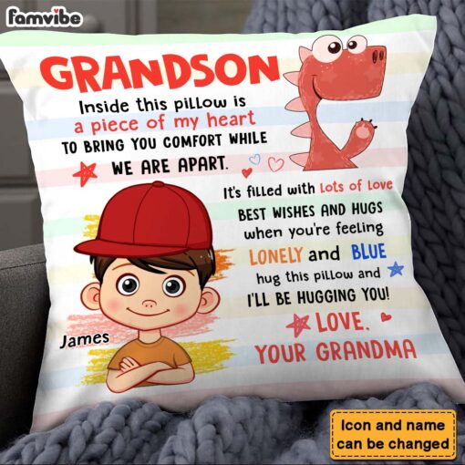 Personalized Gift For Grandson Inside This Pillow