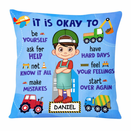 Personalized Gift For Grandson Motivational Kids Pillow