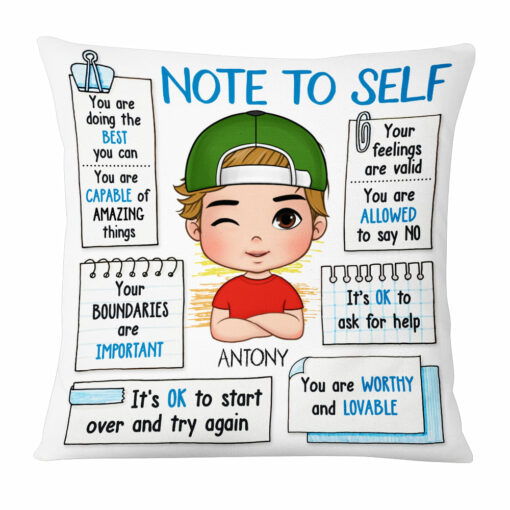 Personalized Gift For Grandson Note To Self Pillow